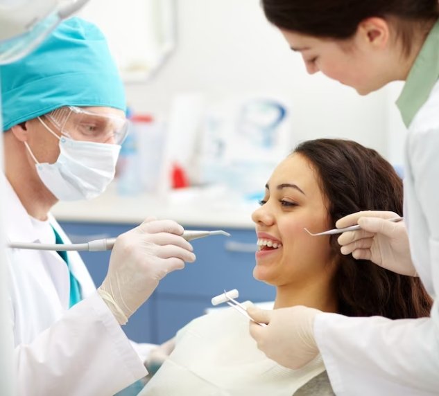 dentist examining a patient teeth
